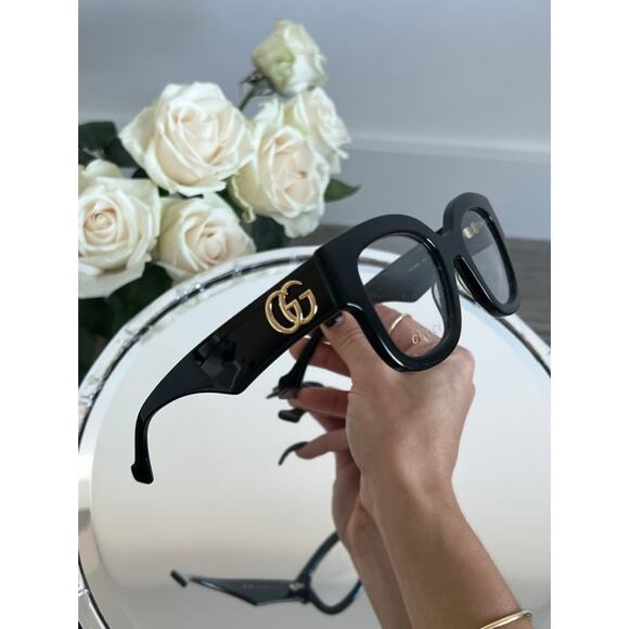 NEW Gucci GG1423O Black Marmont Thick Rim Eyeglasses Frames